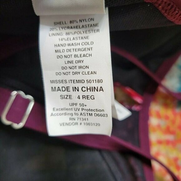 LL Bean Swimsuit Womens 4 Seashore Sweetheart Tanksuit One Piece - Picture 11 of 13